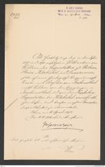 k.k. naturhistorisches Hofmuseum, Intendanzakten 1885-1896 (Hauer), Aktenzahl Z.284/1892, Seite 1